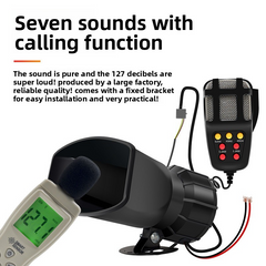 12V car and motorcycle loudspeaker, 24V truck horn alarm loudspeaker with multi-tone and multi-functional voice prompt