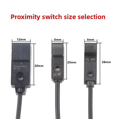 Micro proximity switch sensor metal sensor GL-8H, GL-8F, GL-8FB