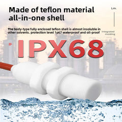 Economical acid and alkali resistant and corrosion-resistant Teflon M8, M12, M18, M30 proximity switches are waterproof and high-temperature resistant. Three-wire and two-wire proximity switches can withstand temperatures up to 300° C