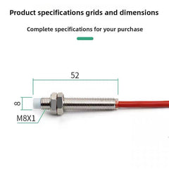 Economical M12/M18/M30 high-temperature resistant 200-degree proximity switch sensor, DC three-wire waterproof and oil-resistant metal