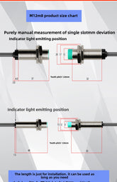 24V proximity switch, three-wire M8, M12, M18, M30, two-wire limit NPN, normally closed PNP, sensor 12V