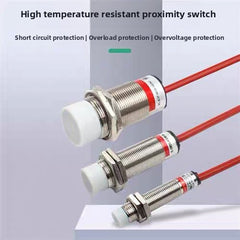 Economical M12/M18/M30 high-temperature resistant 200-degree proximity switch sensor, DC three-wire waterproof and oil-resistant metal