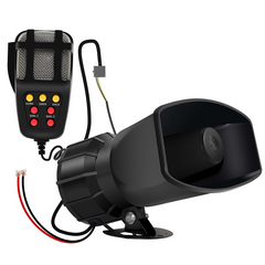 12V car and motorcycle loudspeaker, 24V truck horn alarm loudspeaker with multi-tone and multi-functional voice prompt