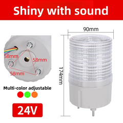 Fire alarm light sound and light siren, warning light (12V, 24V), warning light siren, sound and light alarm