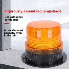 LTD - 5095 School Bus Top Light Engineering Vehicle Safety Warning Flashing Strong Magnetic Strobe Yellow Signal Light 220V