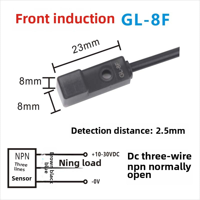 Micro proximity switch sensor metal sensor GL-8H, GL-8F, GL-8FB