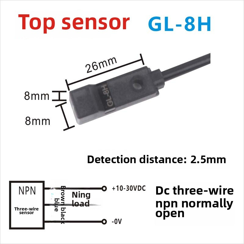 Micro proximity switch sensor metal sensor GL-8H, GL-8F, GL-8FB