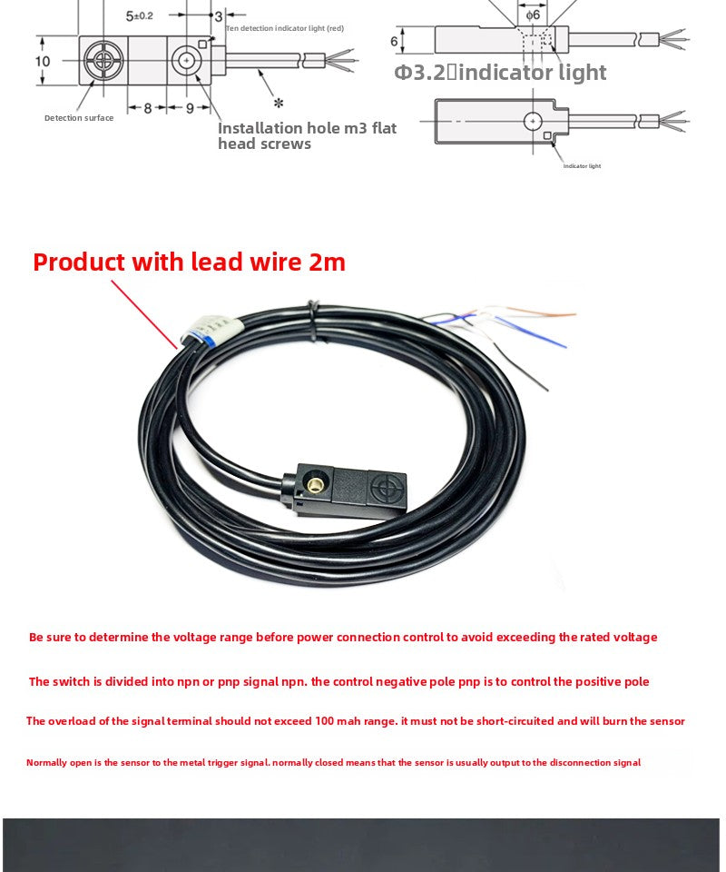 Inductive metal proximity switches TL-W3MC1/TL-W3MB11/W3MC2/W3MB2/NPN PNP three-wire
