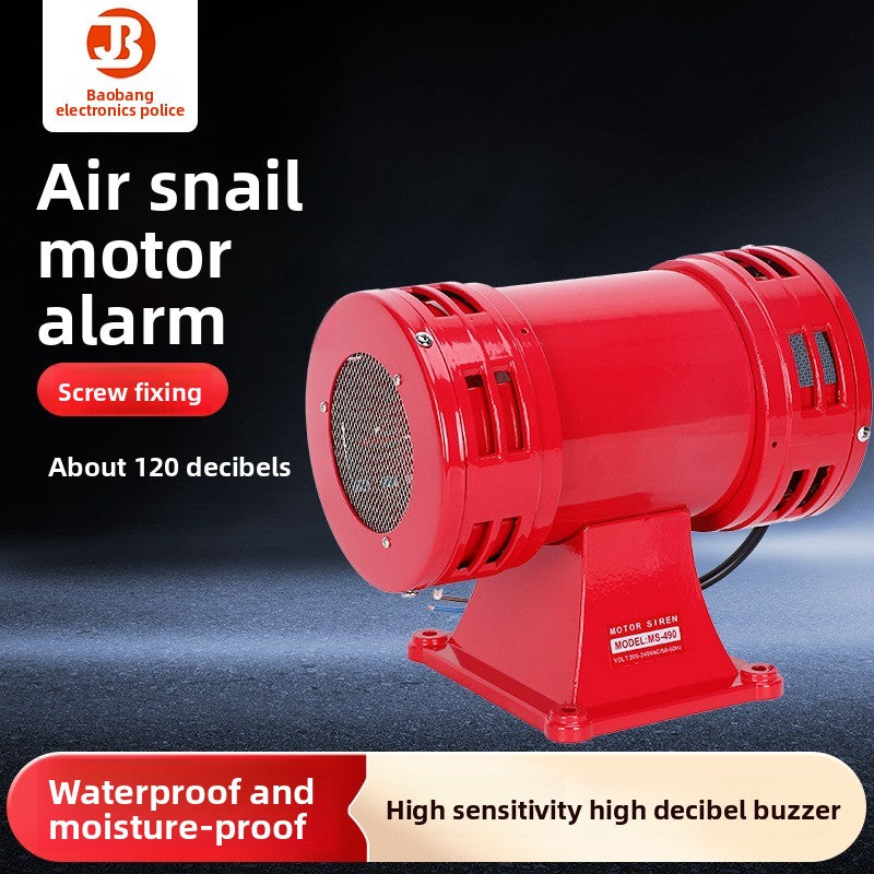 MS-490 Bidirectional Wind Snail Alarm Electric Motor Air-Raid Siren Buzzer 220V