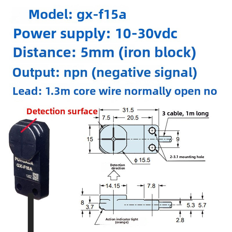 Inductive metal proximity switches TL-W3MC1/TL-W3MB11/W3MC2/W3MB2/NPN PNP three-wire