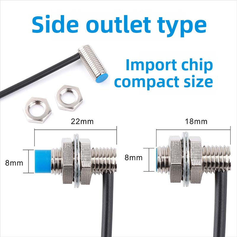 m8 proximity switch elbow sensor npnp human body induced voltage detection Two-wire normally open DC inductive type