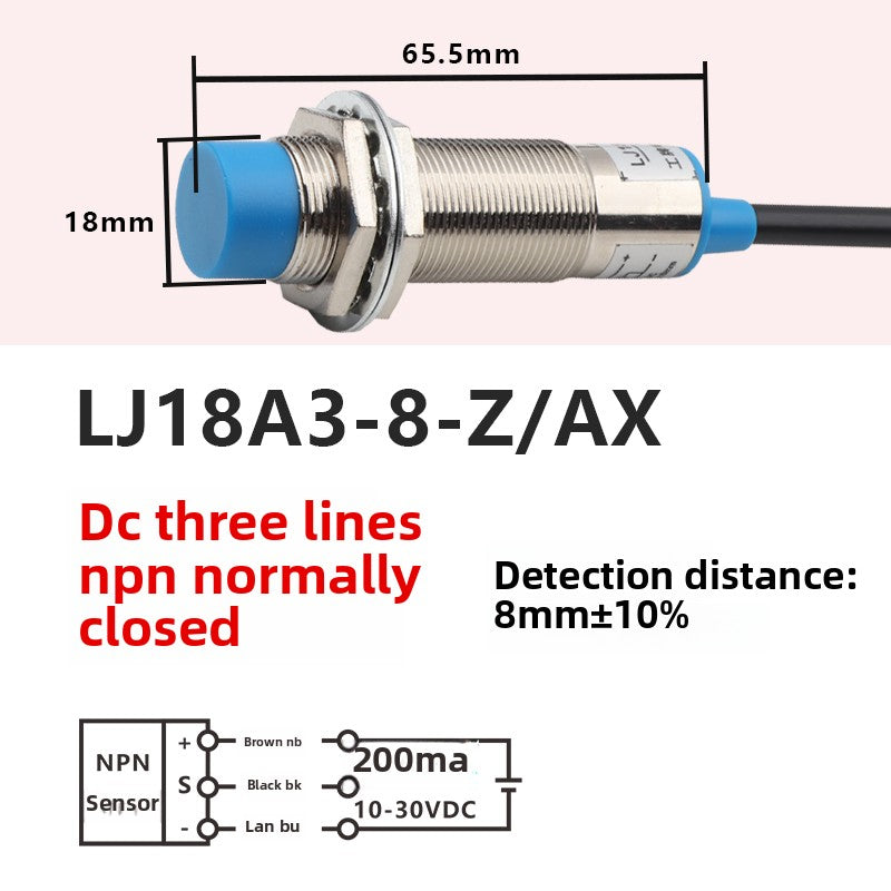 Sensor Switch M18 M18 proximity switch sensor limit switch metal sensor NPN three-wire L ...