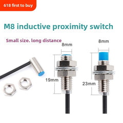 m8 proximity switch elbow sensor npnp human body induced voltage detection Two-wire normally open DC inductive type